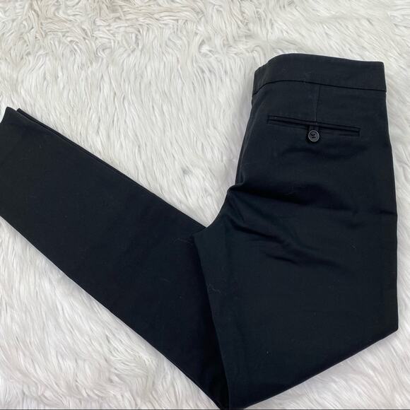 Club Monaco Women's Straight Leg Slim Fit Dress Pants Black Size 4 Zipper Accent - Picture 1 of 11